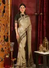 Beige Designer Rang Roop Vol 1 Pure Georgette and Silk Saree Festival and wedding Collections 4106